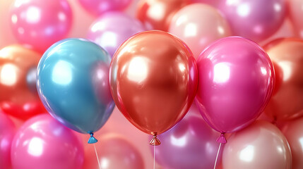 Sticker - Glossy Balloons Background Image