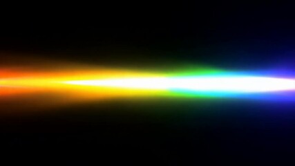 Wall Mural - rainbow light beam: a vibrant, multi-colored light beam explodes across a black background, creating
