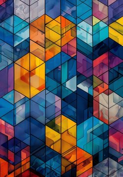 geometric background.