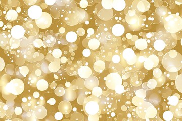 Poster - Gold bokeh background with bright circles, creating a festive and elegant atmosphere.