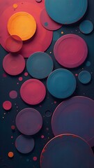 Wall Mural - A blurry image of a blue and red swirl of dots