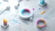 © ZenJoul - Abstract infographic design with colorful charts and graphs on a white background. Perfect for data visualization concepts and presentations.
