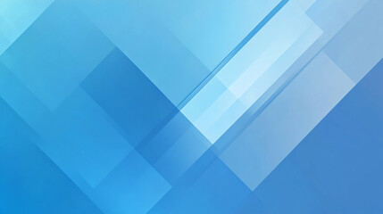 Wall Mural - A blue and white background with squares and triangles, Modern abstract blue background with glowing geometric lines. 