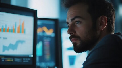 Poster - Focused Professional Analyzing Business Data