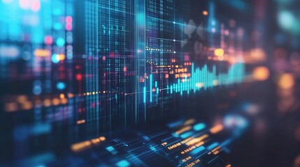 Poster - Abstract Technology Background with Data Visualization