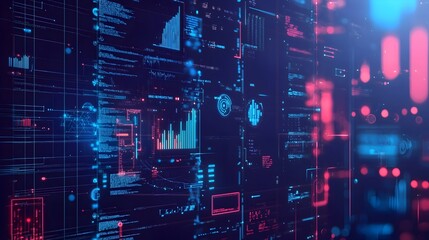 Poster - futuristic ai powered analytics tool visualizing customer journey insights for optimized marketing e