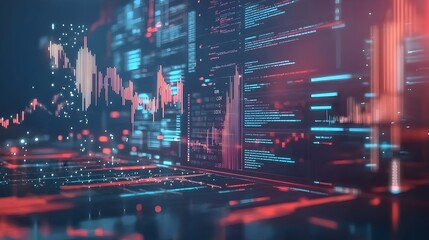 Poster - ai powered financial growth visualization platform with futuristic technology backdrop