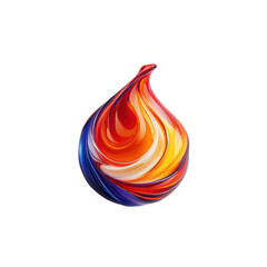 Poster - Abstract colorful fluid design, white isolate background