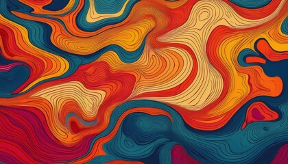 Canvas Print - groovy textures background