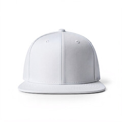 blank white baseball cap mockup isolated on white background