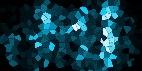Poster - Abstract colorful broken stained glass background design with black line. geometric polygonal background with different figures. low poly crystal mosaic background. triangle background pattern shape.