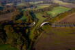 © Maarten Zeehandelaar - Road passing underneath ecoduct Grimberg wildlife crossing forming a safe natural corridor bridge for animals to migrate between conservancy areas. Environment nature reserve infrastructure ecopassage