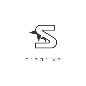 S letter logo colourful design with eps file file
