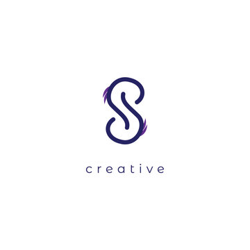 S letter logo colourful design with eps file file