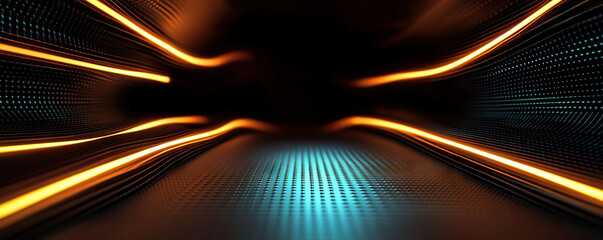 Poster - digital background perfect for tech processes, neural networks, artificial intelligence, data transf
