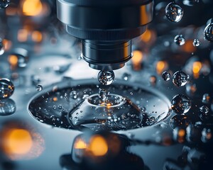 Poster - Nanotechnology Process Examining Wastewater Contaminants Under Digital Microscope