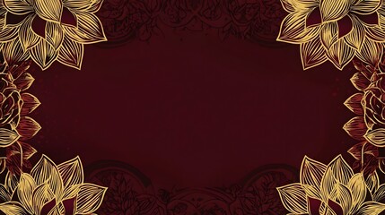 Poster - Traditional Thai Elegant Lotus Pattern Background for Luxury Invitation Design