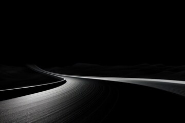 Wall Mural - futuristic road effect, black background,