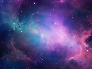 High-Resolution Seamless Space Texture Featuring Stars and Purple Pink Blue