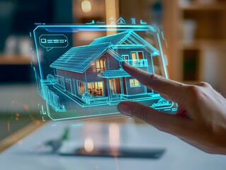 Poster - Holographic Real Estate Interface Showcases Immersive 3D Property Tours for Clients