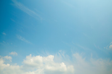 Wall Mural - clouds of blue sky in the weather day outdoor nature environment abstract background