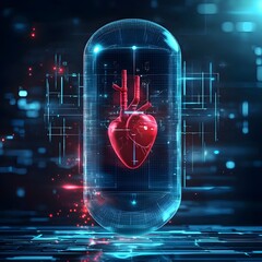 Poster - Futuristic Pill Releasing Nanobots to Monitor and Regulate Heart Health with Holographic Data Display