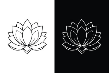 Wall Mural - lotus flower logo. vector illustrations isolated on white background.