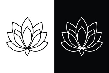 Wall Mural - lotus flower logo. vector illustrations isolated on white background.