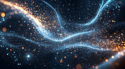 Poster - quantum cloud network representing instant data access across glowing virtual space