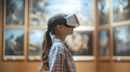 Poster - Student Exploring a Personalized Virtual Museum Tour Tailored to Their Interests in Art History or Science