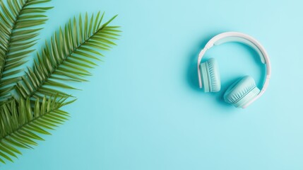 Poster - A minimalist workspace featuring a wireless mouse, keyboard, and headphones, demonstrating the modern and efficient work environment enabled by wireless technology.