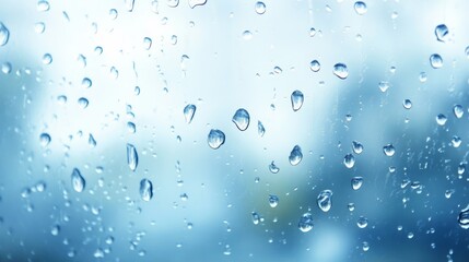 Wall Mural - abstract pattern of water drops clinging to a transparent surface closeup