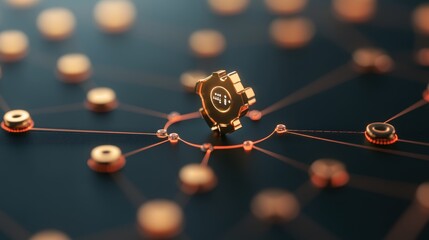 Poster - A network diagram with highlighted security protocols protecting the wireless network, emphasizing the importance of safeguarding information.