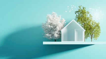 Poster - A graphic showcasing the benefits of a wireless home automation system, illustrating the energy efficiency, comfort, and security it provides.