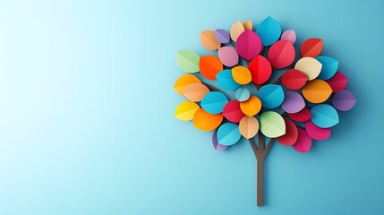 Poster - vibrant tree shaped graph representing prosperous sector growth