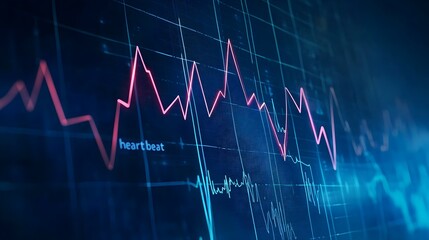 Poster - Visualizing the Financial Heartbeat A Line Graph ECG Monitor Depicting a Company s Performance Trends