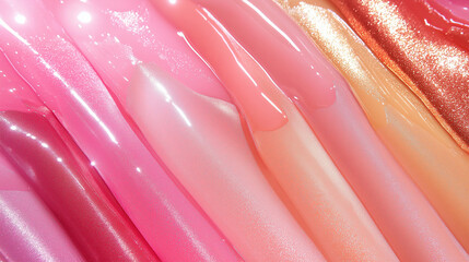 Poster - A gradient that moves from light blush pink to a soft, golden champagne hue, with a delicate, romantic feel. 