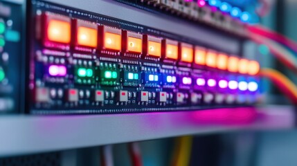 Poster - Electric Circuit Board Close-Up View