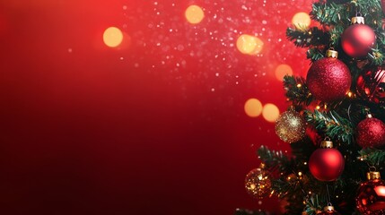 Poster - Frosted Christmas tree decked with golden ornaments and sparkling lights, embodying a luxurious holiday theme.