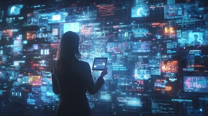 Poster - ai driven virtual assistant optimizing social media ad targeting in real time on holographic dashboa