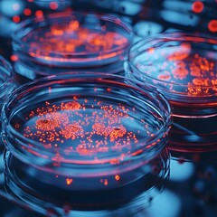 Poster - Glowing Microorganisms Evolving in Real time in a Futuristic Synthetic Biology Laboratory