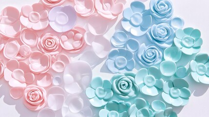 Aufkleber - A pastel gradient that shifts from baby blue to soft pink, evoking the feel of cotton candy skies.
