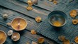© Puttipong - Organic Mushrooms and Herbal Tea Arrangement