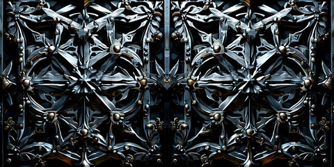 Intricate ironwork panel showcasing stunning craftsmanship and artistry in design