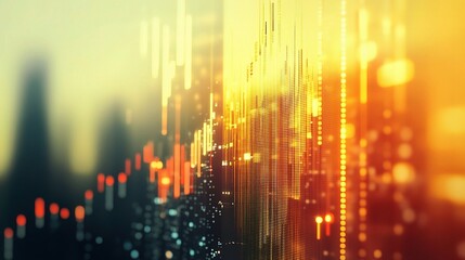 Poster - Abstract Data Visualization with Warm Tones