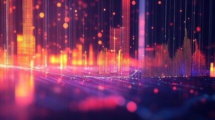 Poster - Abstract Colorful Digital Data Visualization