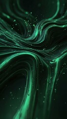 Green liquid flow animation background