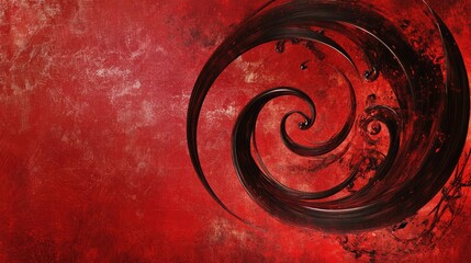 Poster - Dynamic swirls of red a captivating abstract artwork representing movement and energy