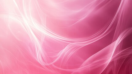 Poster - Soft pink abstract background with flowing wisps of light and color for creative designs