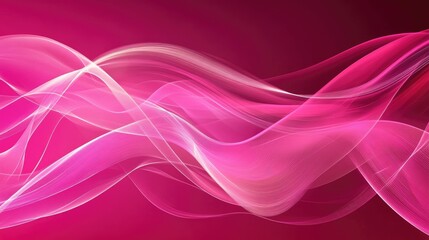 Poster - Dynamic waves of pink light creating an ethereal background for modern design projects